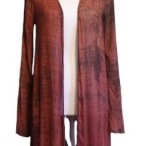 Tie Dye Pink/Mauve and Black Eartbound Duster Cardigan Size S